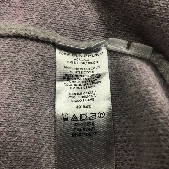 Loft Soft Gray and Magenta Polka Dot Sweater - Picture 5 of 5